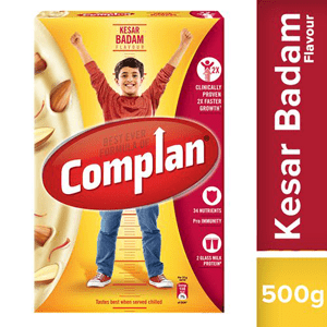 Complan Growth Drink Mix - Kesar Badam Flavour 500 g Refill