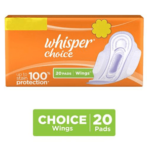 20 pcs - Whisper Sanitary Pads, Choice Wings Regular
