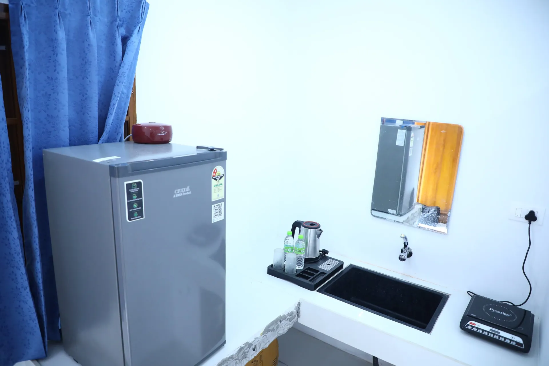 Fridge, Induction Stove & Kettle